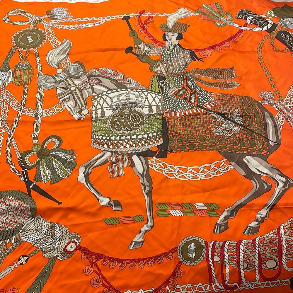 Hermes silk scarf